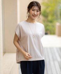 anySiS/【接触冷感・UVカット・洗える】ハイストレッチスムースフレンチスリーブ カットソー/508368359