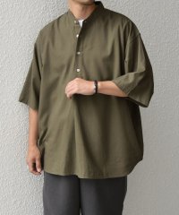 SHIPS any MEN/【WEB限定】SHIPS any:〈洗濯機可能〉リネン/レーヨン バンド スキッパー ハーフスリーブ プルオーバー シャツ◆/506323067