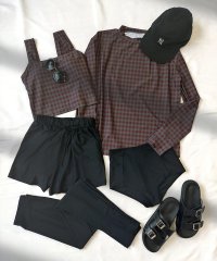 OSYAREVO/オシャレボ OSYAREVO 【ネット限定】【紫外線カット率99.9％以上】ラッシュガード レギンス 付き 体型カバー タンキニ 水着 セットアップ 【返品不可/506605178