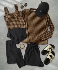 OSYAREVO/オシャレボ OSYAREVO 【ネット限定】【紫外線カット率99.9％以上】ラッシュガード レギンス 付き 体型カバー 【返品不可商品】/506605178