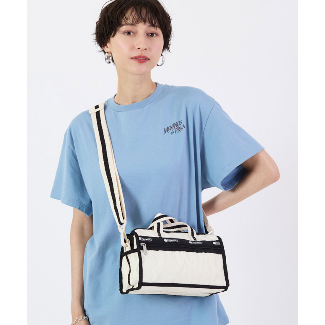 ■LeSportsac■MINI DUFFEL CROSSBODYバンダナブリーズ MINI DUFFEL CROSSBODYバンダナブリーズ（ハンドバッグ