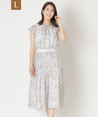 TO BE CHIC(L SIZE)/【L】フラワーリボンプリント ギャザードレス/508174565