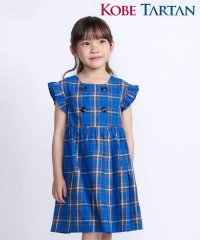 BeBe/【お揃い】【神戸タータン×BeBe】チェックダブルボタンフリル袖ワンピース(90/508343525