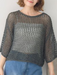 RETRO GIRL/レトロガール RETRO GIRL テープヤーンメッシュニット/508368395