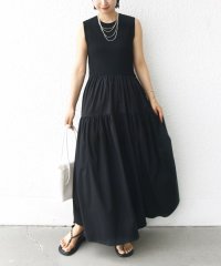 SHIPS WOMEN/〈手洗い可能〉コットン リブ ノースリーブ × 布帛 スカート ワンピース/508368948