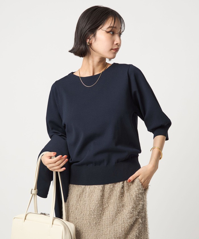 srk*　グリーンレーベルリクラシング/フォルムクロップドニットブルゾン green label relaxing（グリーンレーベルリラクシング）の