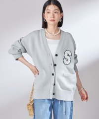 SHIPS WOMEN/《予約》〈手洗い可能〉サガラ ワッペン レタード カーディガン/508369036