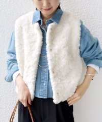 SHIPS WOMEN/《予約》ランダム ファー ショート ジレ/508369165