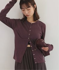SLOBE IENA/シアー天竺 クルーネックカーディガン/508369180