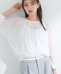 INDIVI/インディヴィ INDIVI 【体型カバー／マシンウォッシュ対応】シアージャージトップス/508369206