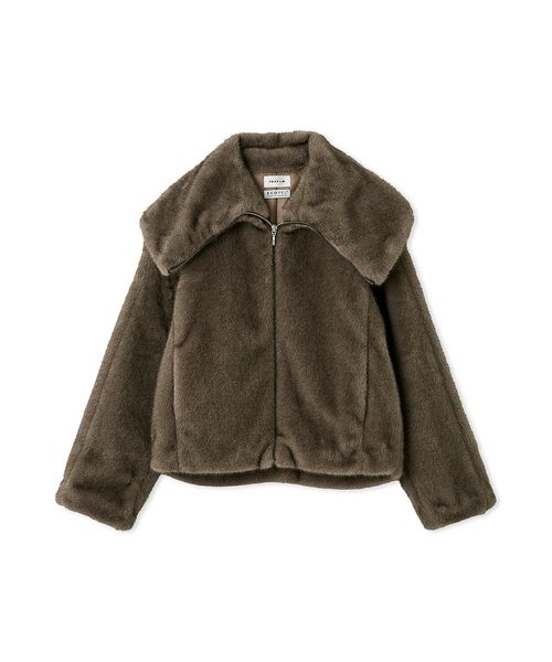 値下美品FRAY I.DフレイアイディーECOPEL ショートファー　ジャケット FRAY I.D（フレイアイディー）の「Ecopelショートファーコート