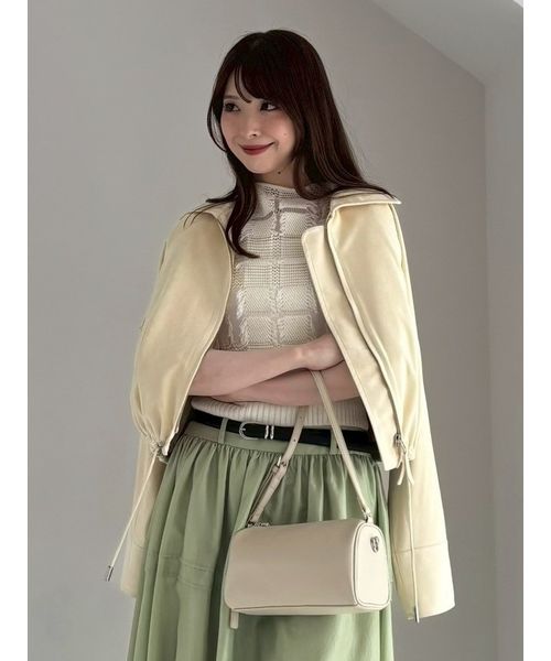 FRAY I.D カシミヤ混 ワンピース ブルー ロング インナー付 公式】FRAY I.D（フレイ アイディー）｜オフィシャル通販サイト