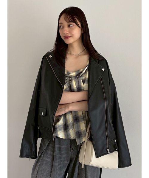 FRAY I.D　コンパクトライダースジャケット　M FRAY I.D コンパクトライダースジャケット