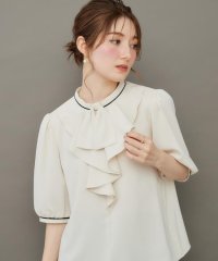 Couture Brooch/クチュール ブローチ Couture Brooch 配色フリルタイブラウス/508369685