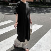 REAL STYLE/リアルスタイル REAL STYLE ワンピース レディース 夏 半袖 涼しい ロング 綿100％ コットン カジュアル おしゃれ シンプル ゆったり ストレー/508369821