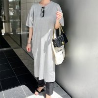 REAL STYLE/リアルスタイル REAL STYLE ワンピース レディース 夏 半袖 涼しい ロング 綿100％ コットン カジュアル おしゃれ シンプル ゆったり ストレー/508369821