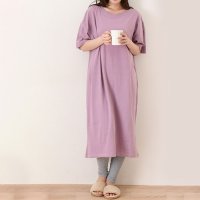 REAL STYLE/リアルスタイル REAL STYLE ワンピース レディース 夏 半袖 涼しい ロング 綿100％ コットン カジュアル おしゃれ シンプル ゆったり ストレー/508369821