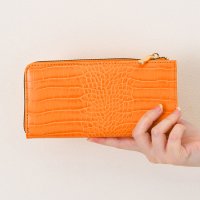 REAL STYLE/リアルスタイル REAL STYLE 長財布 レディース 大容量 軽量 ロングウォレット お札を折らない 小銭入れ カードケース フェイクレザー クロコ バイカ/508369834