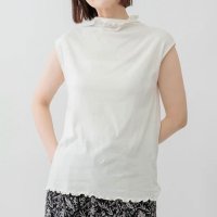 REAL STYLE/リアルスタイル REAL STYLE シアー トップス カットソー Tシャツ インナー 綿100％ コットン ノースリーブ フレンチスリーブ ハイネック 透け感/508369849