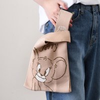 REAL STYLE/リアルスタイル REAL STYLE ニットバッグ ミニトート キャラクター トムとジェリー TOM&JERRY グッズ ハンドバッグ レディース おしゃれ 小/508369862