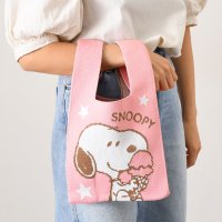 REAL STYLE/リアルスタイル REAL STYLE ニットバッグ ミニトート キャラクター スヌーピー snoopy グッズ ハンドバッグ レディース おしゃれ 小さめ 軽い/508369865