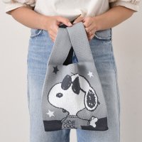 REAL STYLE/リアルスタイル REAL STYLE ニットバッグ ミニトート キャラクター スヌーピー snoopy グッズ ハンドバッグ レディース おしゃれ 小さめ 軽い/508369865
