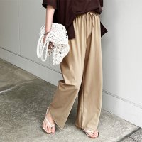 REAL STYLE/リアルスタイル REAL STYLE ストレートパンツ レディース 夏 涼しい 速乾 ワイドパンツ ストレッチ ウエストゴム 軽量 ボトムス ズボン オフィス /508369883