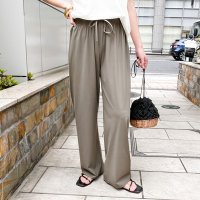 REAL STYLE/リアルスタイル REAL STYLE ストレートパンツ レディース 夏 涼しい 速乾 ワイドパンツ ストレッチ ウエストゴム 軽量 ボトムス ズボン オフィス /508369883