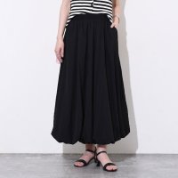 REAL STYLE/リアルスタイル REAL STYLE バルーンスカート レディース ロング丈 黒 白 フレア Aライン 韓国 ウエストゴム バレエコア かわいい 夏 薄手 裏地/508369887
