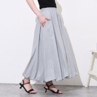REAL STYLE/リアルスタイル REAL STYLE バルーンスカート レディース ロング丈 黒 白 フレア Aライン 韓国 ウエストゴム バレエコア かわいい 夏 薄手 裏地/508369887