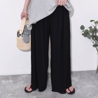 REAL STYLE/リアルスタイル REAL STYLE ワイドパンツ レディース きれいめ 夏 涼しい プリーツ 花柄 軽い ズボン ガウチョ ボトムス ウエストゴム ゆったり /508369889