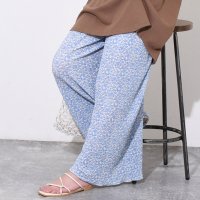 REAL STYLE/リアルスタイル REAL STYLE ワイドパンツ レディース きれいめ 夏 涼しい プリーツ 花柄 軽い ズボン ガウチョ ボトムス ウエストゴム ゆったり /508369889