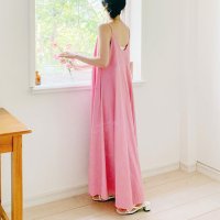 REAL STYLE/リアルスタイル REAL STYLE キャミソールワンピース レディース ロング マキシ 夏 涼しい ノースリーブ Vネック フレア きれいめ ゆったり 高身長/508369892