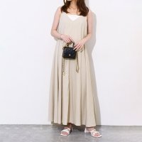 REAL STYLE/リアルスタイル REAL STYLE キャミソールワンピース レディース ロング マキシ 夏 涼しい ノースリーブ Vネック フレア きれいめ ゆったり 高身長/508369892