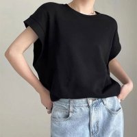 REAL STYLE/リアルスタイル REAL STYLE Tシャツ レディース 半袖 無地 夏 涼しい ゆったり 大きいサイズ フレンチスリーブ チラ見え防止 脇見え防止 おしゃれ/508369898
