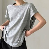 REAL STYLE/リアルスタイル REAL STYLE Tシャツ レディース 半袖 無地 夏 涼しい ゆったり 大きいサイズ フレンチスリーブ チラ見え防止 脇見え防止 おしゃれ/508369898