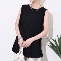 REAL STYLE/リアルスタイル REAL STYLE タンクトップ レディース ロング 夏 涼しい 速乾 トップス ノースリーブ カットソー チュニック ゆったり フレア スト/508369899
