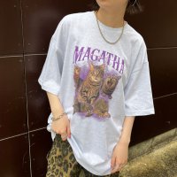 REAL STYLE/リアルスタイル REAL STYLE Tシャツ レディース 半袖 ゆったり 綿100％ コットン トップス カットソー 夏 大きいサイズ ビッグ プリント 猫 /508369900
