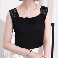 REAL STYLE/リアルスタイル REAL STYLE タンクトップ レディース インナー レース スクエアネック 肌着 下着 トップス ノースリーブ ブラ紐隠し チラ見え防止 /508369906