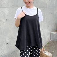 REAL STYLE/リアルスタイル REAL STYLE キャミソール レディース ショート トップス ノースリーブ サラてろ フレア Aライン おしゃれ 涼しい 重ね着 イレギュ/508369908
