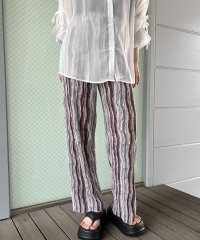 me Jane/ミージェーン me Jane ニュアンスストライププリーツストレートパンツ/508370003