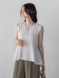 LAUTREAMONT/ロートレアモン LAUTREAMONT キレイ×リラックス ペプラムブラウス≪洗濯機で洗える≫/508370020