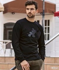 1PIU1UGUALE3 RELAX/ウノ ピゥ ウノ ウグァーレ トレ リラックス 1PIU1UGUALE3 RELAX 【ミッキーマウス】グラデーション刺繍ロングTシャツ/508370057