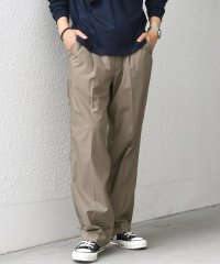 SHIPS any MEN/SHIPS any: LIM BLESS ソリッド/ストライプ 2プリーツ セミワイド イージーパンツ(セットアップ対応)◆/508371290