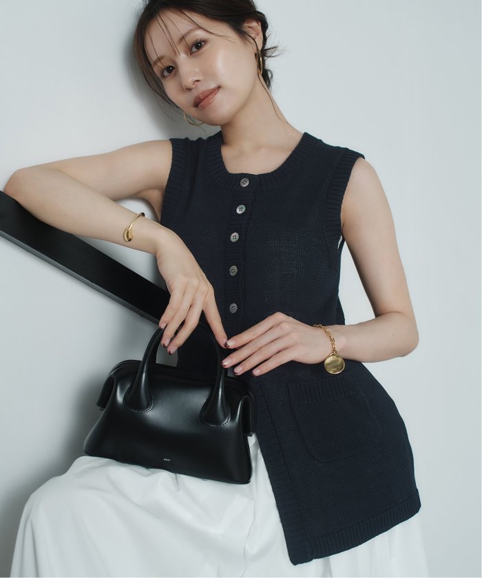 【NOBLE×L’AUBE BLANC】フロントボタンニットベスト NOBLE×L'AUBE BLANC】フロントボタンニットベスト（ニット