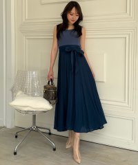 ROYAL PARTY/ロイヤルパーティー ROYAL PARTY ウエストリボン2way異素材ドッキングフレアワンピース/508372244