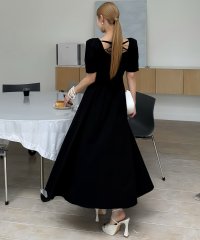 ROYAL PARTY/ロイヤルパーティー ROYAL PARTY ボリュームスリーブタックフレアワンピース/508372245