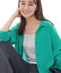 INDIVI/インディヴィ INDIVI 【体型カバー／清涼感】シアーオーバーシャツ/508372264