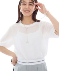 INDIVI/インディヴィ INDIVI 【接触冷感】ヘアリージャカードトップス/508372265