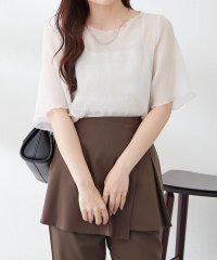 NICE CLAUP/OLIVE des OLIVE OUTLET/【2枚SET】シアー楊柳プルオーバー×キャミソール/508372382